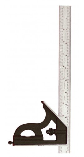 Starrett 11H-12-4R Combinaison &amp;eacute;querre avec t&amp;ecirc;te carr&amp;eacute;e, 12&amp;quot;-