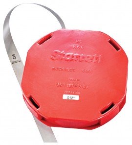 Starrett 666-12 Thickness Gauge with dispenser, 0.012&quot;, 25&#039; x 0.5&quot;-