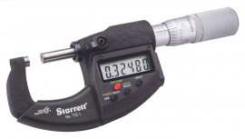 Starrett 733.1XFL-1 Electronic Micrometer, 0 to 1&quot; range, 0.00005&quot; resolution-