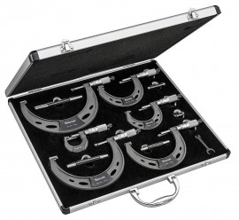 Starrett ST444.1CXRLZ 6-Piece Outside Micrometer Set, 0 to 6&quot; range-