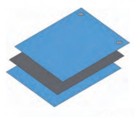 ACL Staticide 6265RBM2460 ESD Workstation Mat, triple-layer, 24 x 60"-