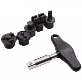 Steelman 42439 Ensemble de cl&amp;eacute;s pour bouchons de vidange d'huile, lot de 6, pour bouchons en plastique-