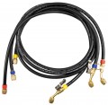 Testo 0554 2115 Jeu de 3 Tuyaux avec vanne, faible perte, 1/4&amp;quot; &amp;agrave; 1/4&amp;quot;-