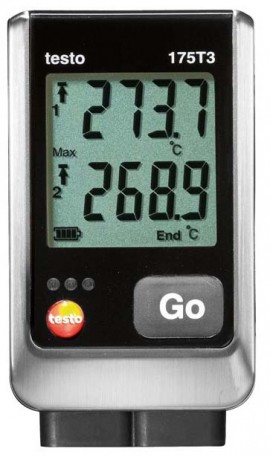 Testo 175 T3 Enregistreur de temp&amp;eacute;rature, Type K: -58 &amp;agrave; 1832&amp;deg;F &amp;amp; Type T: -58 &amp;agrave; 752&amp;deg;F-