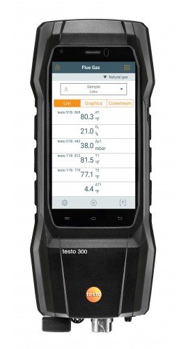 Testo 300 Ensemble Version Fum&amp;eacute;e analyseur de gaz de combustion avec Bluetooth, 4000 ppm-
