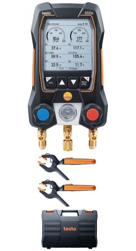 Testo 550s Ensemble de collecteur num&amp;eacute;rique intelligent avec sondes de temp&amp;eacute;rature sans fil, -14 &amp;agrave; 870 psi-