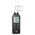 Testo 922 Thermom&amp;egrave;tre diff&amp;eacute;rentiel num&amp;eacute;rique avec double sondes TC type-K, -50 &amp;agrave; 1 000&amp;deg;C, deux canaux-