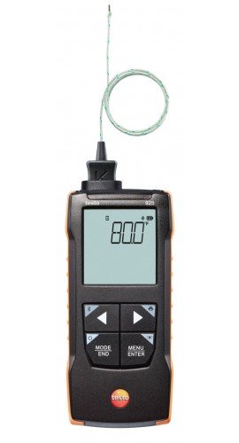 Testo 925 Thermom&amp;egrave;tre num&amp;eacute;rique avec sonde TC type-K, -50 &amp;agrave; 1 000&amp;deg;C, monocanal-