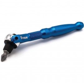 Titan 11316 Micro-cliquet &amp;agrave; t&amp;ecirc;te pivotante, entra&amp;icirc;nement de 1/4&amp;quot;, aluminium-