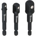 Titan 12002 Impact Socket Adapter and Magnetic Bit Holder, 1/4&amp;quot; hex shank, 4-piece-