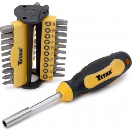 Titan 16068 Ensemble de tournevis multi-embouts, lot de 31-