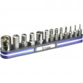 Titan 16136 Bit Socket Set, tamper-resistant metric, 13-piece-