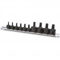 Titan 16142 Stubby Impact Bit Socket Set, Star, 10-piece-