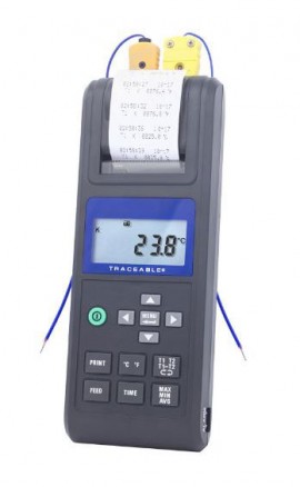 Traceable 4100 Printing Min/Max Thermometer, -328 to 2,431&amp;deg;F-