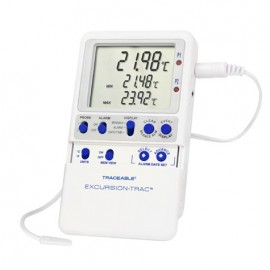 Traceable 6432 Thermom&amp;egrave;tre enregistreur de donn&amp;eacute;es Excursion-Trac pour r&amp;eacute;frig&amp;eacute;rateur/cong&amp;eacute;lateur avec 1 sonde &amp;agrave; bout arrondi-