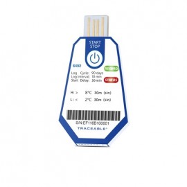 Traceable 6492 Single-Use Data Logging Thermometer, 10 mins/90 days, 35.6 to 46.4&amp;deg;F, 10 pack-