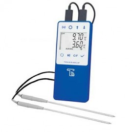 Traceable 6503 Thermom&amp;egrave;tre enregistreur de donn&amp;eacute;es Wi-Fi pour r&amp;eacute;frig&amp;eacute;rateur/cong&amp;eacute;lateur avec 2 sondes en acier inoxydable-