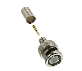 Triplett 305-1TP Male BNC Crimp/Crimp Connector, 50 &amp;ohm;, 10-pack-