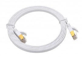 Triplett CAT7-50WH CAT7 SF/FTP Shielded Patch Cable, 50', white-