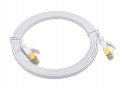 Triplett CAT7-75WH SF/FTP Shielded Patch Cable, CAT7, 26 AWG, 75', white-