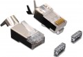 Triplett CAT7-HSPJAR RJ45 Shielded Pass-Thru Connector, CAT7, 100-Pack-