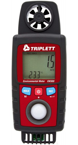 Triplett EM300 10-in-1 Environmental Meter with air flow-