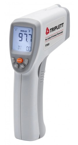 Triplett FT2020-NIST Non-Contact Infrared Forehead Thermometer, 89.6 to 108.5&amp;deg;F,-