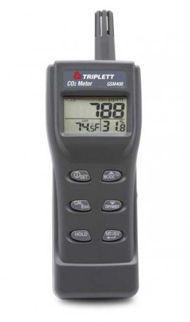 TRIPLETT GSM400 Compteur de CO&lt;sub&gt;2&lt;/sub&gt; portable de qualit&amp;eacute; de l&#039;air int&amp;eacute;rieur-