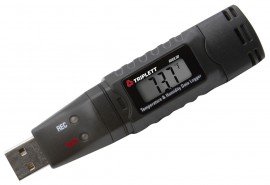 Triplett RHDL50-NIST Enregistreur de donn&amp;eacute;es de temp&amp;eacute;rature et d&#039;humidit&amp;eacute; USB avec affichage, -40 &amp;agrave; 70&amp;deg;C, 0 &amp;agrave; 100% HR-