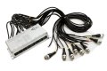 Triplett TRB-8BNCVPPT Passive CCTV Video/Power Hub, 8 position with pigtails-