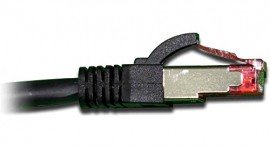 Triplett TRI-TB-CAT6A-FN-001F-BK CAT6 Patch Cables, 1', black-