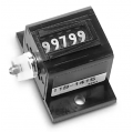 Trumeter 14 Series Stroke Totalizing Counter with square case and base mount, right-hand, top-going-