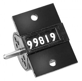 Trumeter S&amp;eacute;rie 14 Compteur de courses totalisateur sans remise &amp;agrave; z&amp;eacute;ro, bo&amp;icirc;tier rond, c&amp;ocirc;t&amp;eacute; gauche, rotation vers le haut, bride de montage sur panneau-