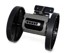 Trumeter 2300 Series Measuring Counter with 18" rubber covered plastic wheels, feets and inches, top-going-