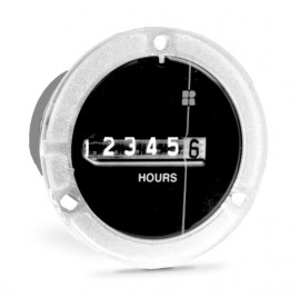 Trumeter 710 Series Electromechanical Hour Meter with non-reset, 115 V AC, 60 Hz, 99,999.9 hour, terminal block-