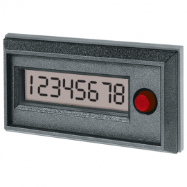 Trumeter 7110DIN 8 Digit LCD Self Powered Totalising Counters with reset, 24 x 48 DIN standard case, unidirectional, count-up-
