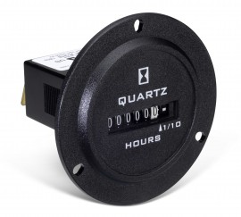 Trumeter 722-0004 Compteur d'heures CA &amp;eacute;lectrom&amp;eacute;canique, rond &amp;agrave; 3 trous-
