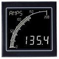 Trumeter APM-AMP-ANO Digital Panel Amp Meter with Outputs, Negative LCD, 0 to 5 A-