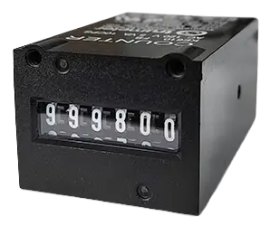 Trumeter KE 610 Series Non-Reset Totalizing Counter, 12 V DC, 10 CPS, front mount with inserts-