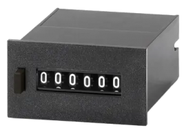 Trumeter MK Series 6-Digit Totalizing Counter, 110 V DC, 10 CPS, non-reset, spring clip mount,-