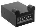 Trumeter 4017 Series 7-Digit Non-Reset Totalizing Counter, 12 DC, 25 CPS, diode, behind-front panel mount-