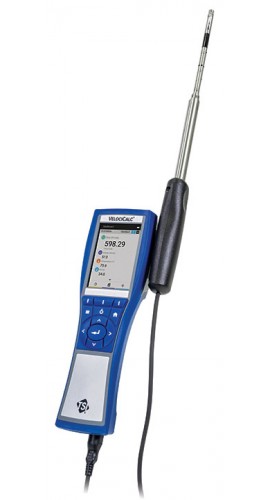 TSI VelociCalc 9630 Multi-Function Ventilation Meter with straight probe, 0 to 9999 ft/min, 14 to 140&amp;deg;F-