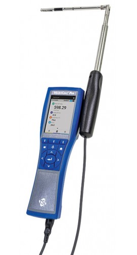 TSI VelociCalc Pro 9650 Multi-Function Ventilation Meter with articulating probe, 0 to 9999 ft/min, 14 to 140&amp;deg;F-
