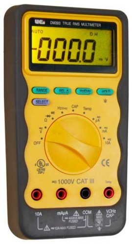 UEi DM393 True RMS Digital Multimeter, -40 to 2,372&amp;deg;F-