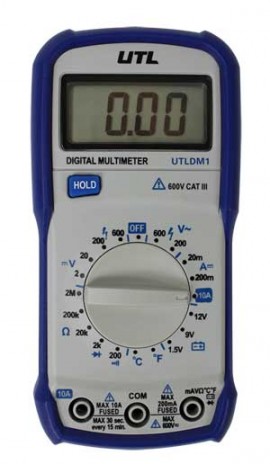 UEi UTLDM1 Manual Ranging Digital Multimeter, 600 V, 10 A-