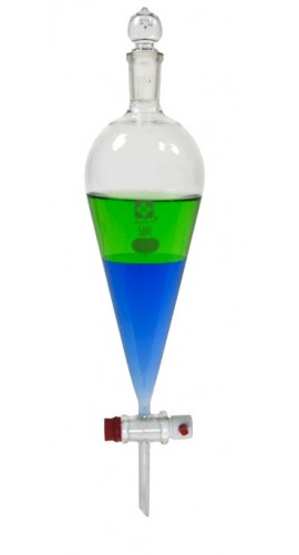 VEE GEE 1426T-300 SIBATA Glass Separatory Funnel, 300 ml-