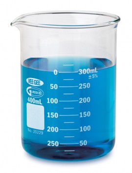 VEE GEE 20229-600 Griffin Low-Form Double Scale Beaker, Pack of 6-