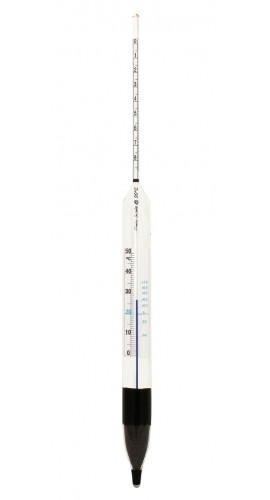 VEE GEE 6614TS-7 Plato Hydrometer with thermometer, 15.5 to 24&amp;deg;, 0.1&amp;deg;-