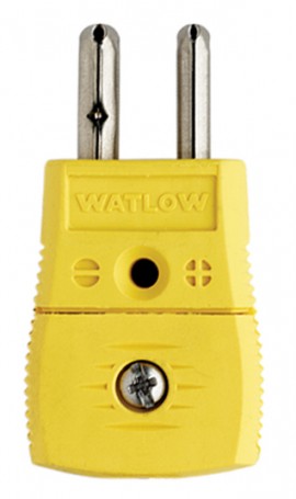 Watlow MCM-U-NAT Uncompensated Mini Thermocouple Connector, 400&amp;deg;F, male plug-