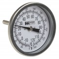 Weiss 3RBM6-1000 Bi-Metal Thermometer, 200 to 1000&amp;deg;F (100 to 550&amp;deg;C), 3&quot; Dial, 6&quot; Straight Stem-